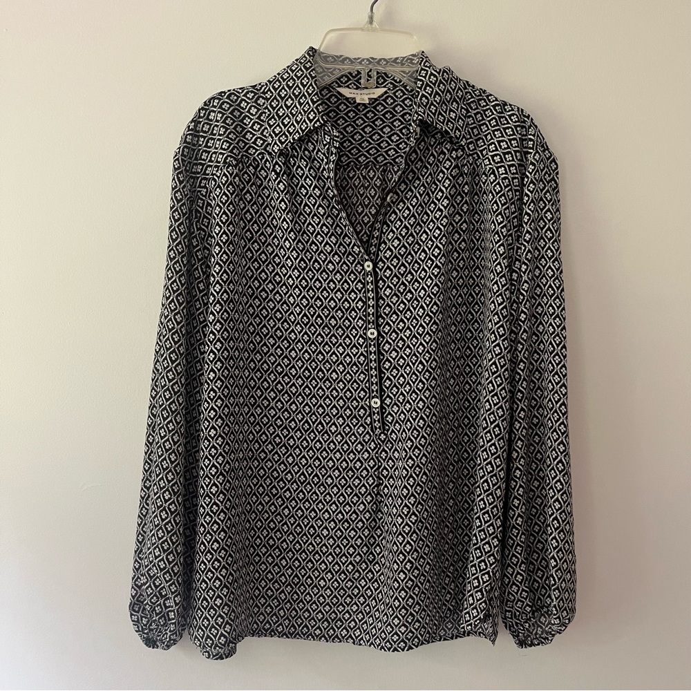 Max Studio Button Front Blouse XS
